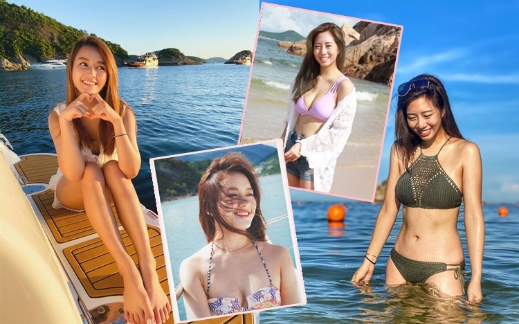 女星輪住晒出海照。