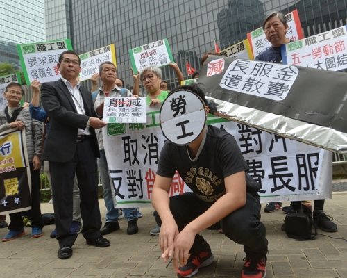 勞方對上屆政府提出的強積金對沖劃線方案感不滿。資料圖片