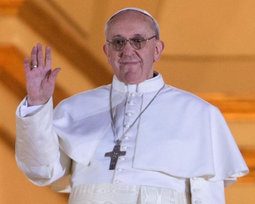 教宗方濟各為阻止疫情蔓延，改用網絡直播形式主持主日三鐘經資料圖