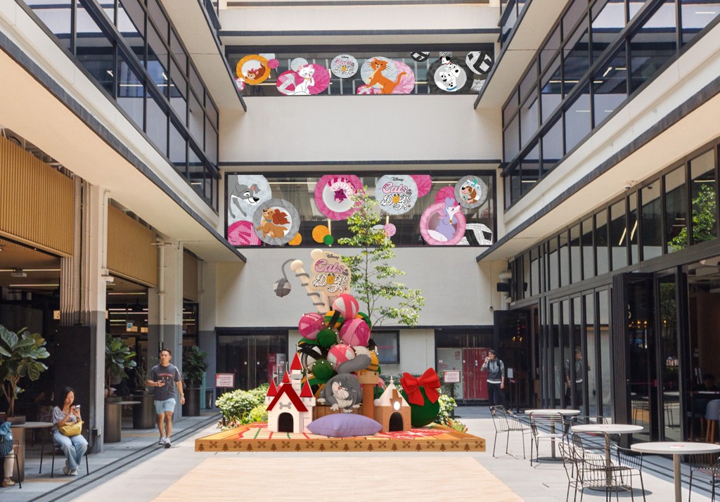 迪士尼經典動畫中的人氣貓狗系列經典角色在中環街巿亮相。