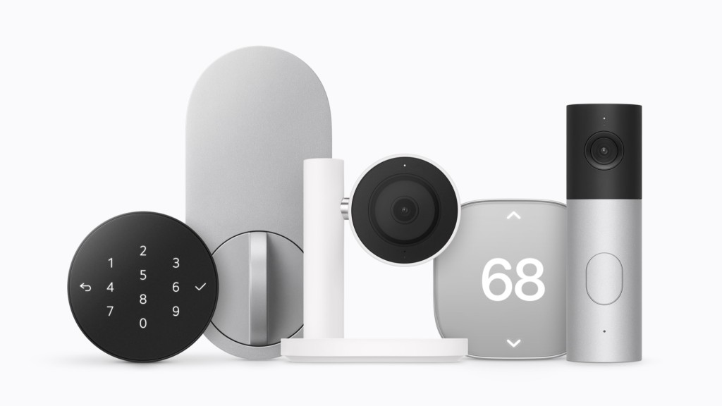 全新 Apple Home Collection 智能家居系列包含多个配件，包括门锁、室内/室外监察镜头、自动恒温器等。
