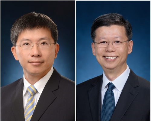 陈松青（左）、梁松泰（右）。