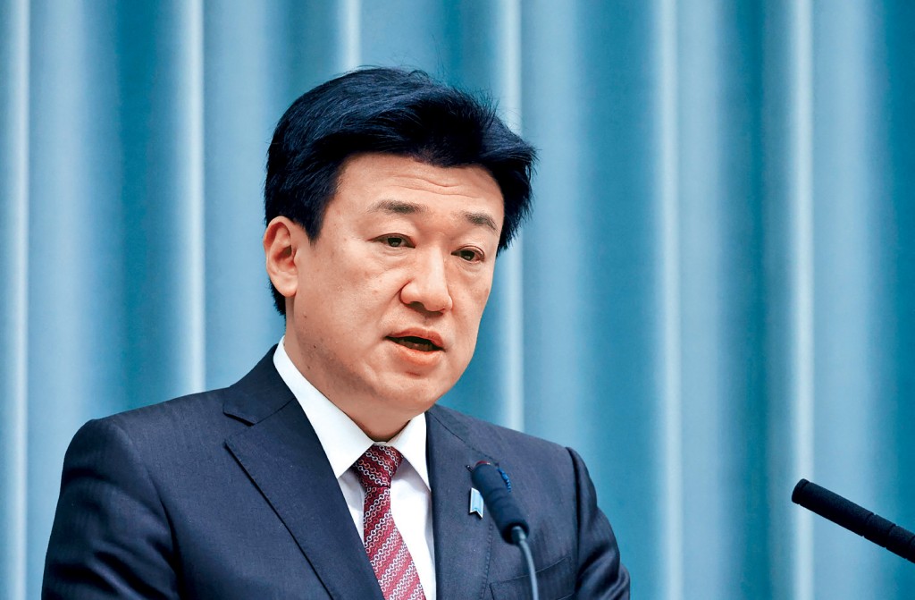 日本官房長官木原稔昨日舉行記者招待會。