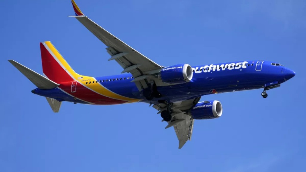 西南航空公司一架客機。美聯社 西南航空公司一架客機。美聯社