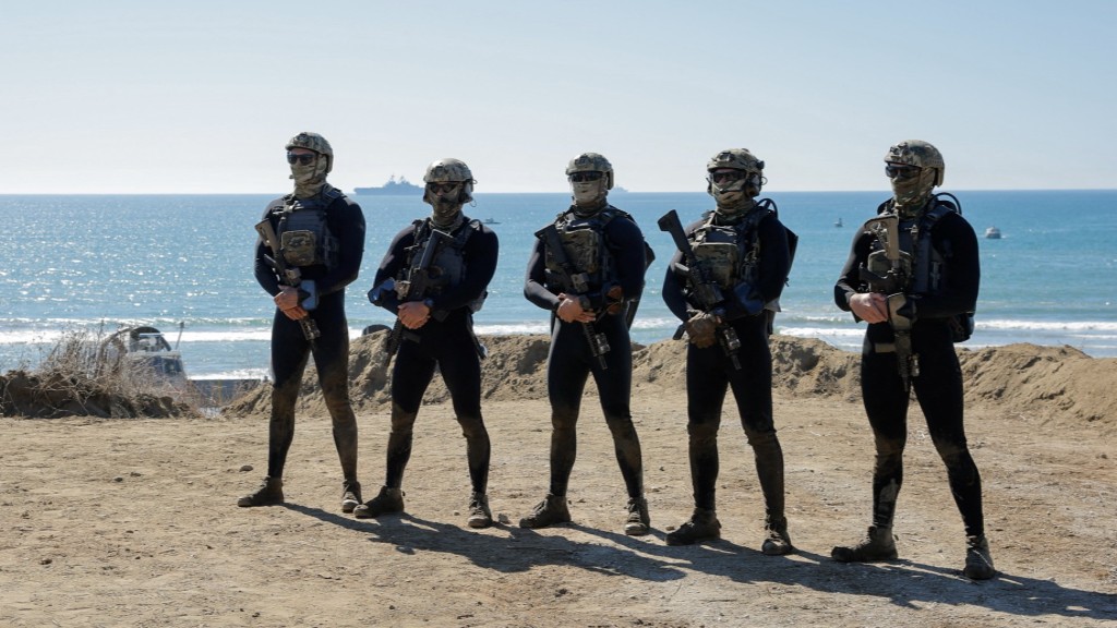 美國海軍精英「海豹部隊」（Navy SEALs）。  路透社