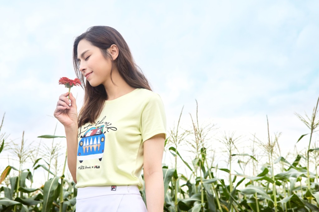 即使天氣好熱,Gin都唔介意拍外景。