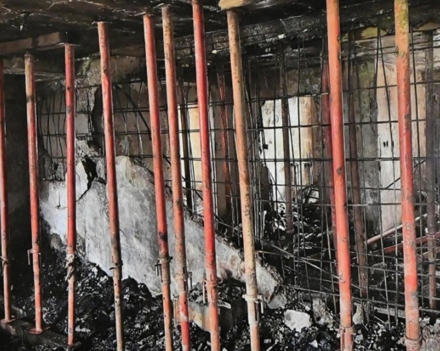 部分樓宇結構受損,須進行大量加固工程。資料圖片 部分樓宇結構受損,須進行大量加固工程。資料圖片