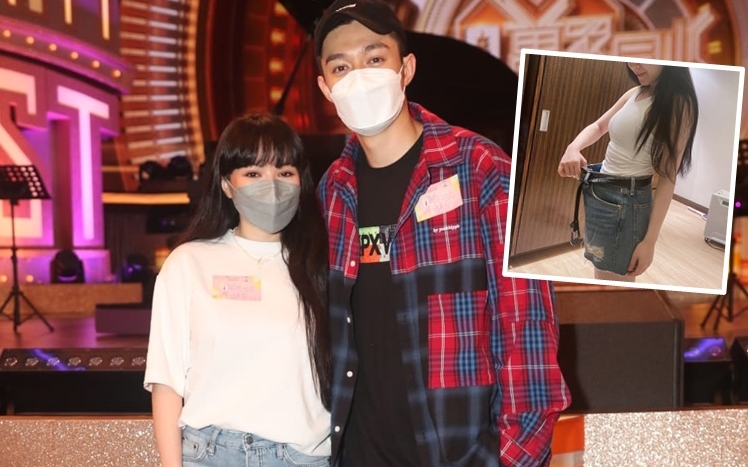 JW減了21磅晒纖腰下穿上昔日牛仔裙的對比，激勵了周柏豪也減磅。