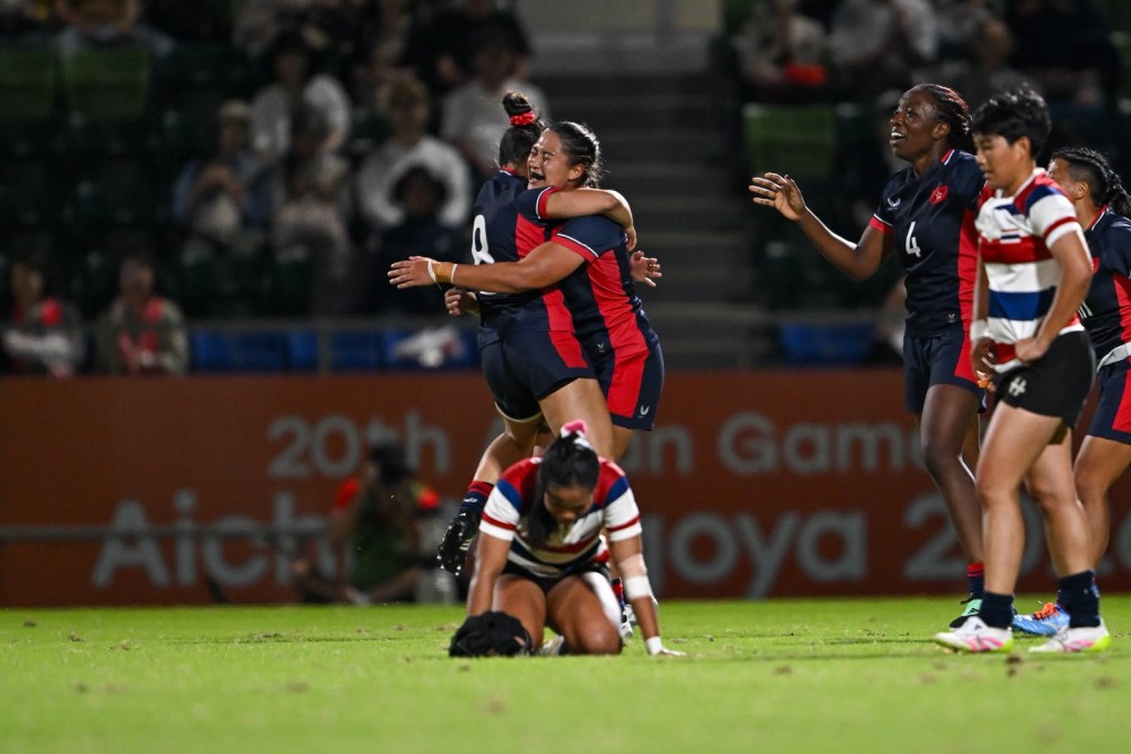 香港女子七欖隊再演7:5勝泰國。 香港女子七欖隊再演7:5勝泰國。