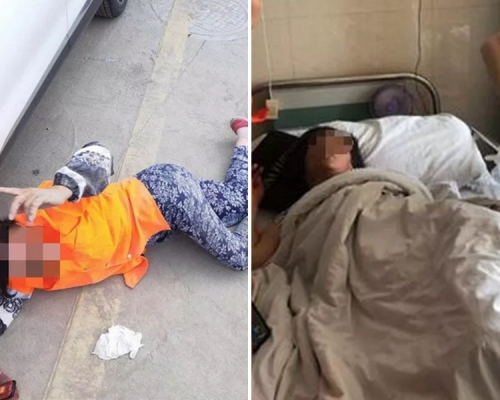 江蘇一名清潔員大媽制止一名車主亂扔垃圾遭到對方毆打。 網圖