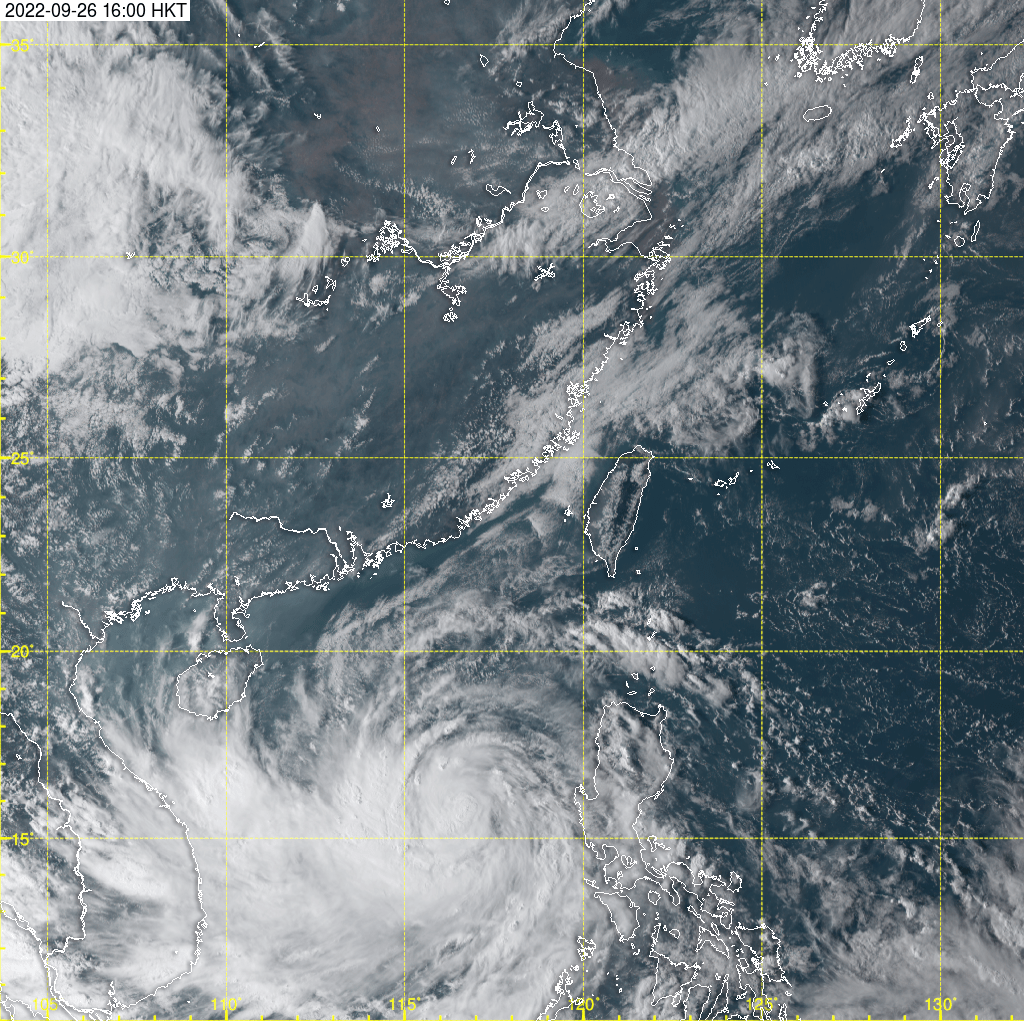 從超強颱風減弱為颱風的「奧鹿」已經進入香港800公里範圍內。天文台