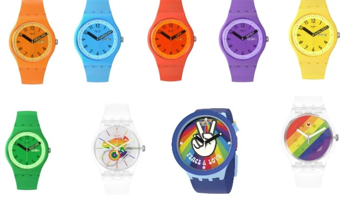 大马表明，拥有或销售Swatch彩虹手表即属犯罪。网上图片
