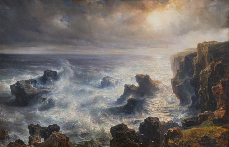 《Storm on the coast of Belle-Ile》  1851  Theodore Gudin