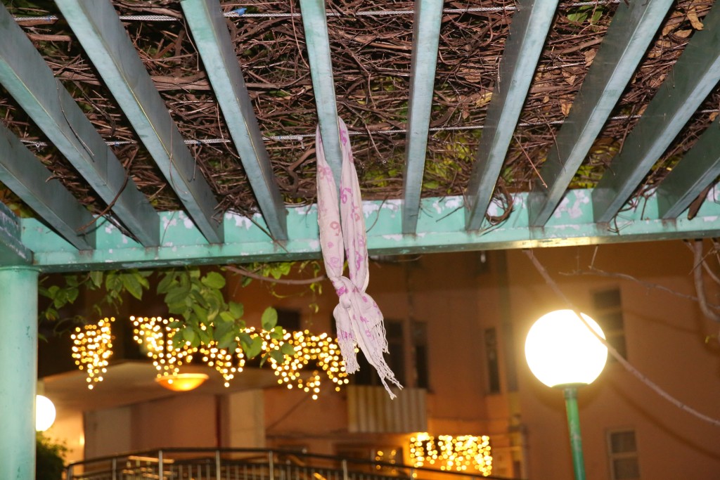 女子企图以颈巾吊颈自杀。