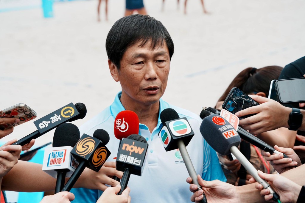 楊德強接受傳媒訪問時表示一切已準備好。汪旭峰攝 楊德強接受傳媒訪問時表示一切已準備好。汪旭峰攝