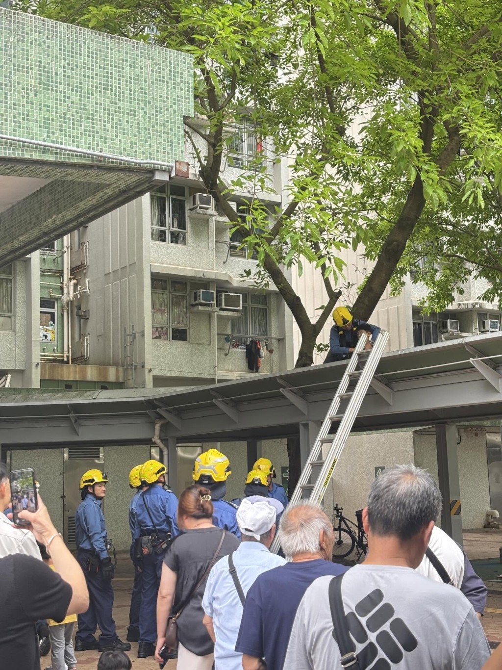 消防将男童救回地面。Threads@yuen.0930图片