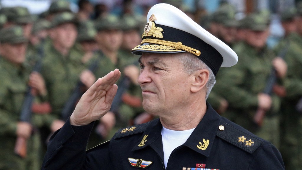 俄羅斯黑海艦隊司令維克托·索科洛夫,攝於2022年9月。 路透社