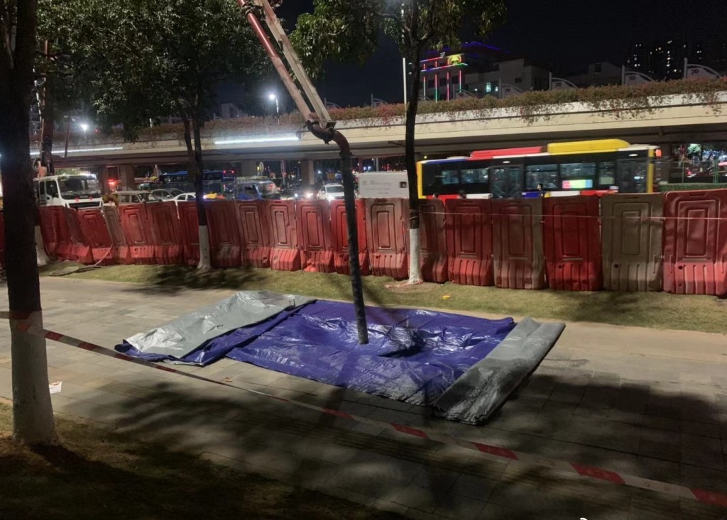 番禺出現路陷。網上圖片