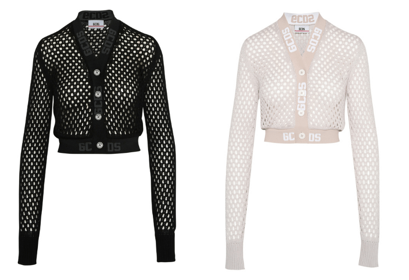 短身外套是品牌招牌設計之一，今夏新作正有網狀設計的版本。