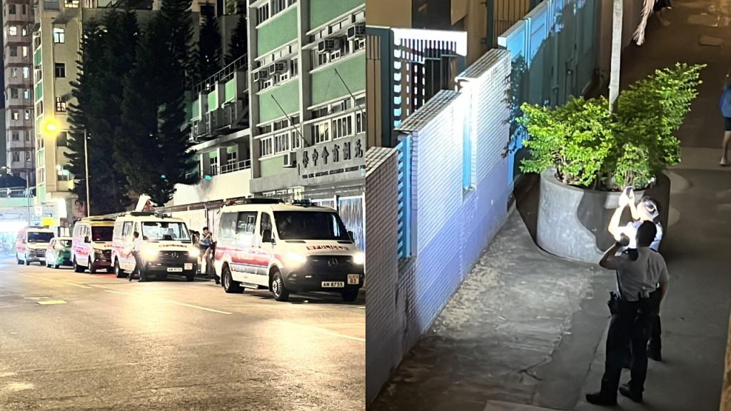 元朗女子遭鎅刀男割傷額 警一度持電筒搜索鄰近校園