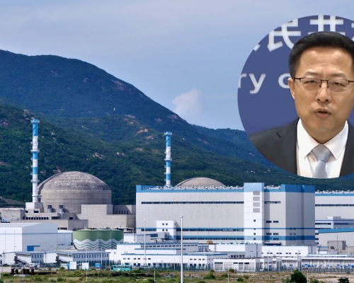 趙立堅（小圖）指台山核電站周邊輻射水平未見異常。網圖