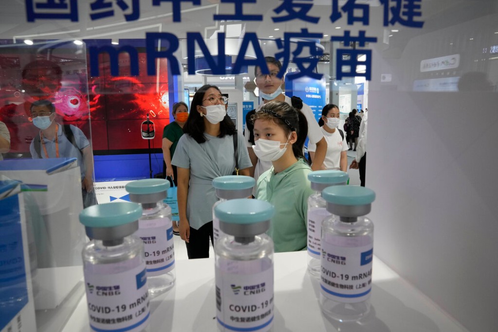 中國自己也有研發mRNA疫苗。