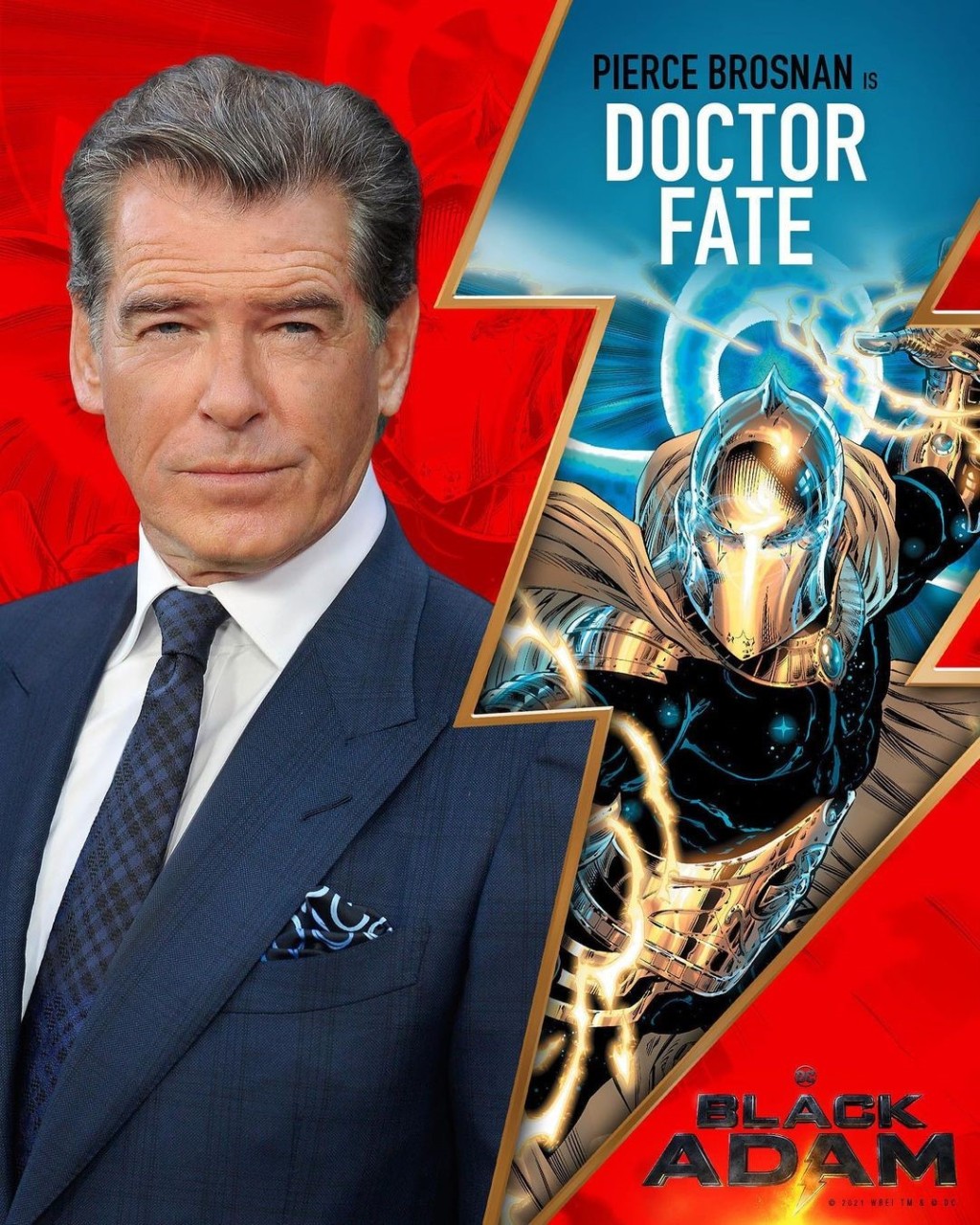 皮雅斯布士南飾演大反派Dr. Fate。