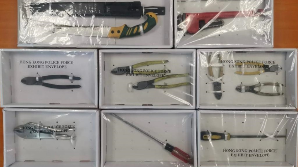 警方檢獲一批相關犯案工具。圖:警方提供