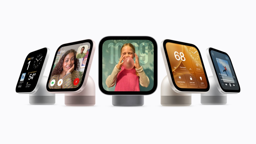 Apple HomeView 配备 7 吋 Liquid Retina 显示器，集合娱乐、音乐和智能家居管理等多项功能。
