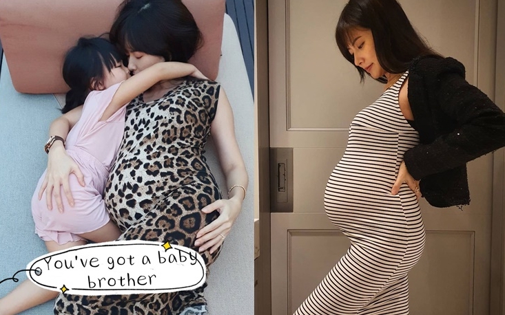 Race腹大便便,告知女兒添弟弟。