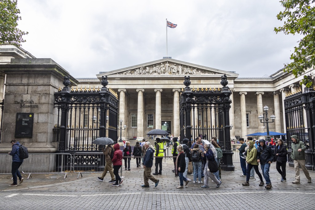 英國倫敦大英博物館周五（24日）電腦系統遭人破壞。路透社