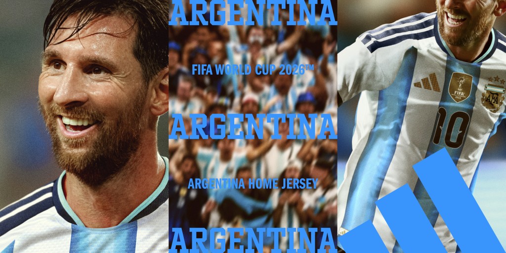 阿根廷球衣後領綴有「1893」字樣致敬阿根廷足協的成立年份。公關圖片 阿根廷球衣後領綴有「1893」字樣致敬阿根廷足協的成立年份。公關圖片