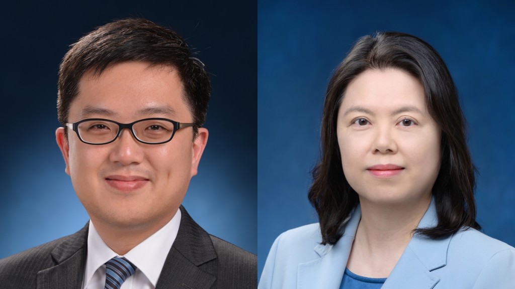 高官人事調動｜特首辦常秘換人 蔡傑銘（左）改任運物局常秘 林淑儀調入特首辦