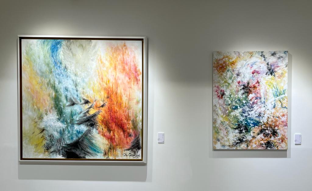 展览上朱秋慧的两幅精采作品。