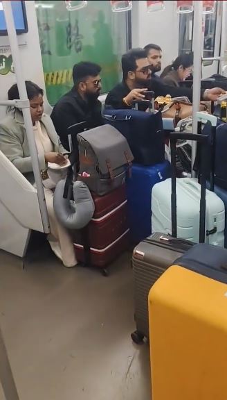 上海地鐵有南亞旅客集體進食，在內地網絡引發熱議。抖音