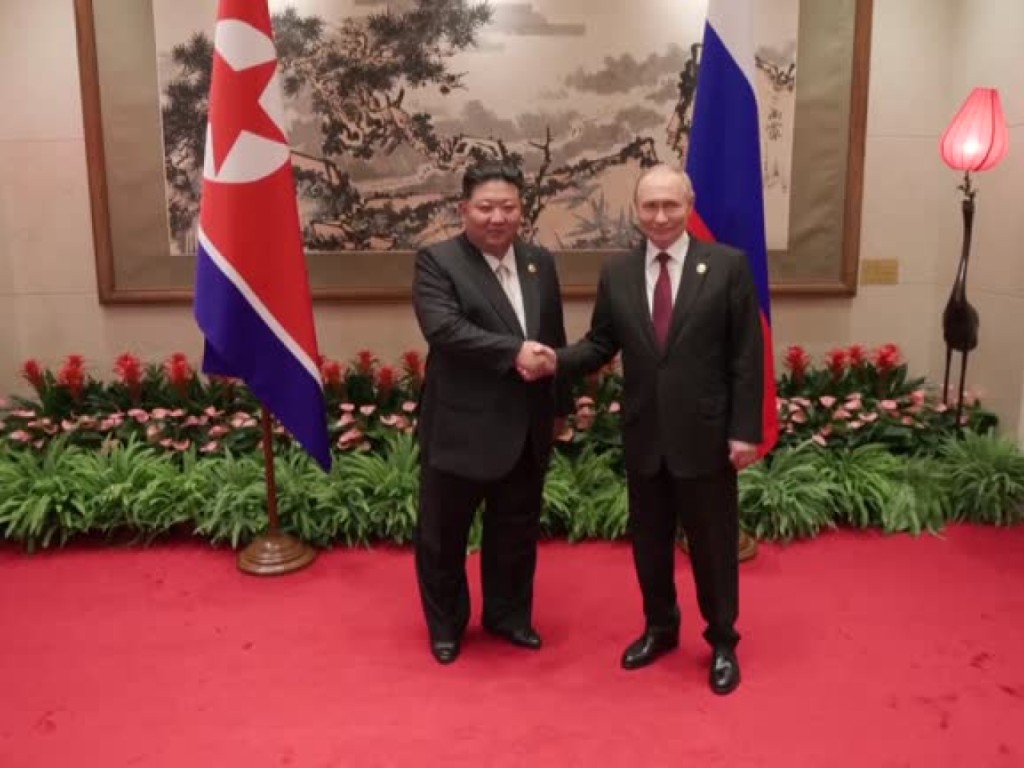 金正恩向普京发新年贺电，重申任何人无法破坏朝俄关系。路透社