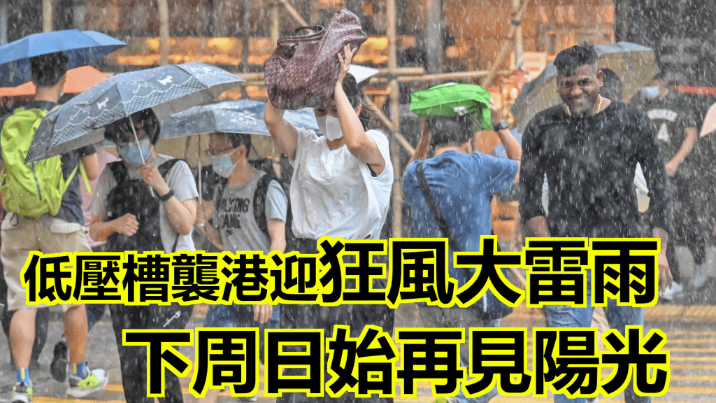 星期一至星期四「顯著降雨概率」持續是「高」（>=70%）。資料圖片
