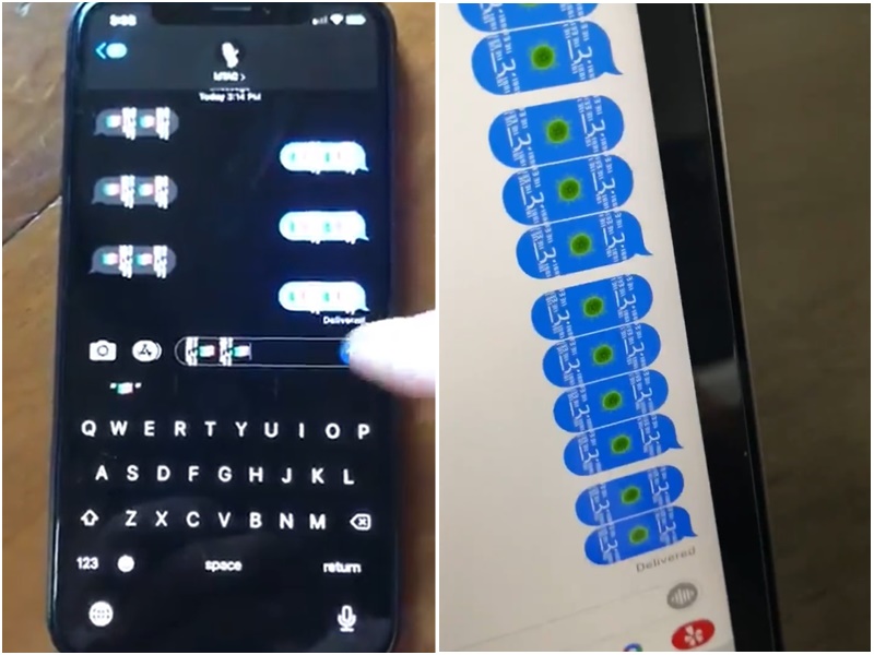 這組文字病毒由意大利國旗符號及巴基斯坦的「信德語(Sindhi)」所組成。網上圖片