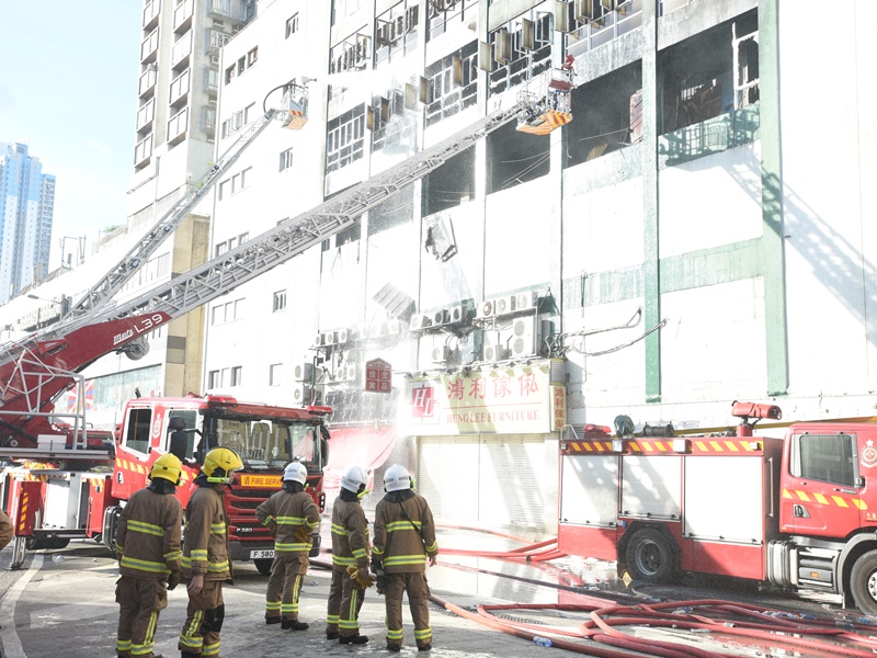 大火造成2名消防員殉職。資料圖片