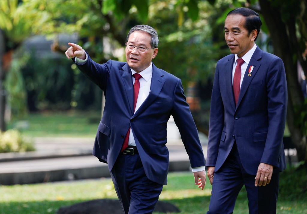 李强与印尼总统佐科维多多早前在雅加达会谈。路透社
