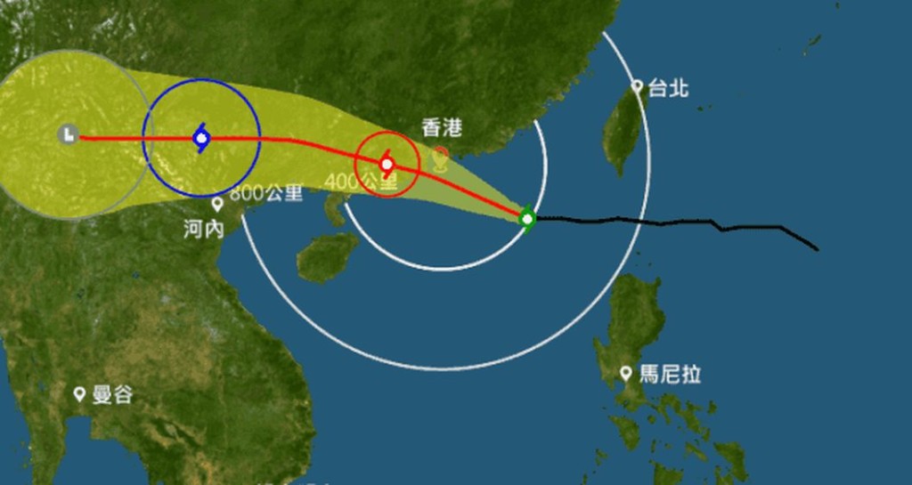 天鴿預測路徑。