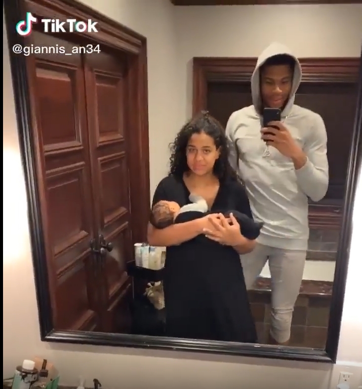 NBA球星字母哥(Giannis Antetokounmpo) 同老婆拍嘅搞笑短片亦可以喺抖音睇到。