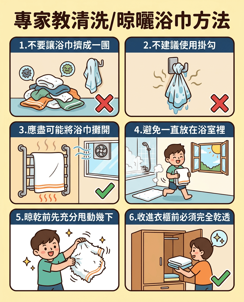 專家教清洗/晾曬浴巾方法 專家教清洗/晾曬浴巾方法