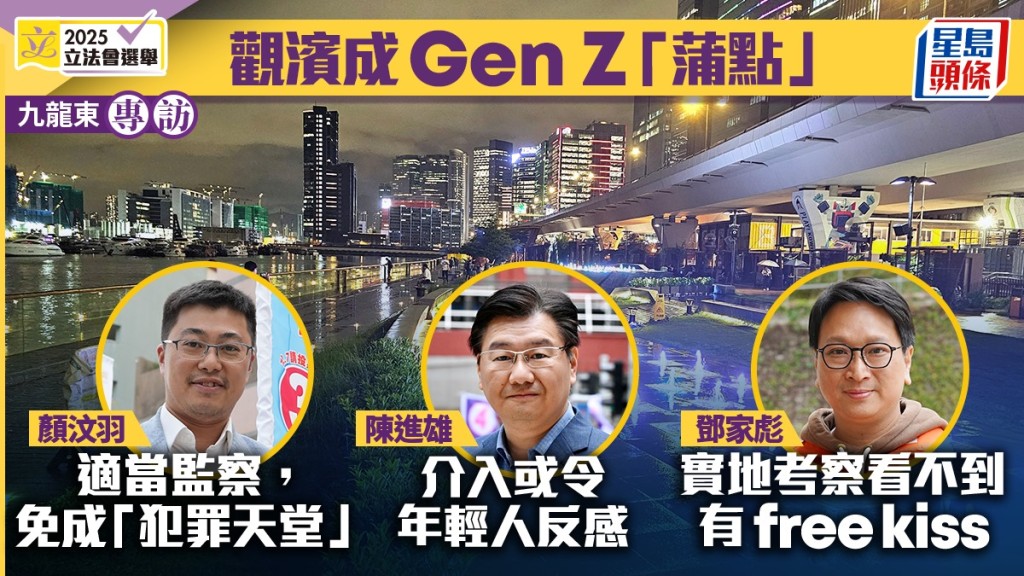 專訪．九龍東｜觀塘海濱成Gen Z蒲點 顏汶羽：避免成「犯罪天堂」 陳進雄：介入或令年輕人反感