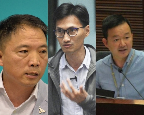 左起：胡志伟、朱凯廸和陈志全。资料图片