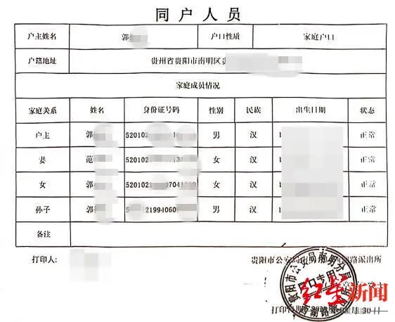 郭甲被貴州老夫婦收養16年，但法院判他沒有遺產繼承權。紅星新聞