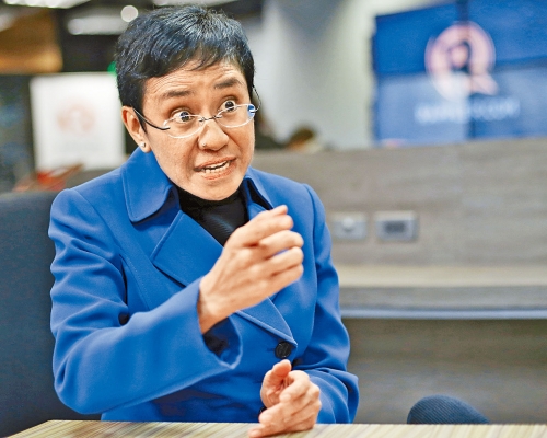 ■菲律宾名记者雷萨（图）和俄罗斯独立报章《新报》总编辑穆拉托夫，获今年诺贝尔和平奖。