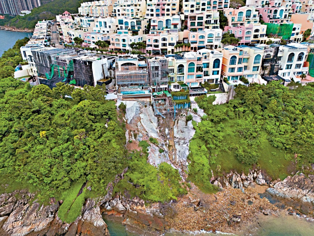 紅山半島於2023年9月世紀暴雨下，出現大面積山泥傾瀉，其後多間獨立屋的業主因涉僭建遭票控。