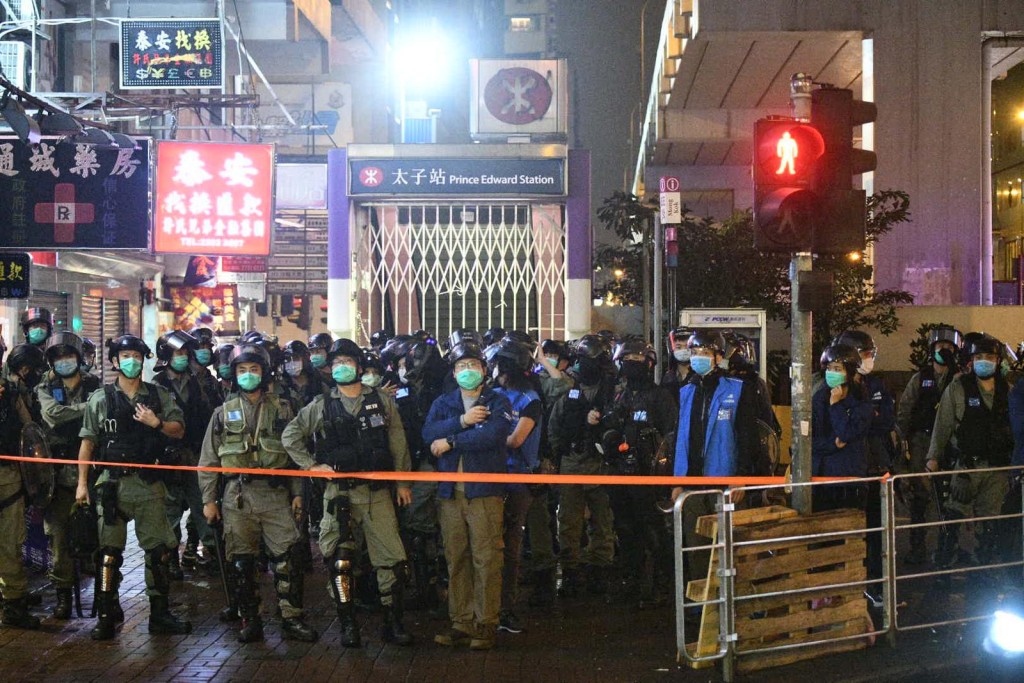 確診警長曾參與3月31日驅散。資料圖片