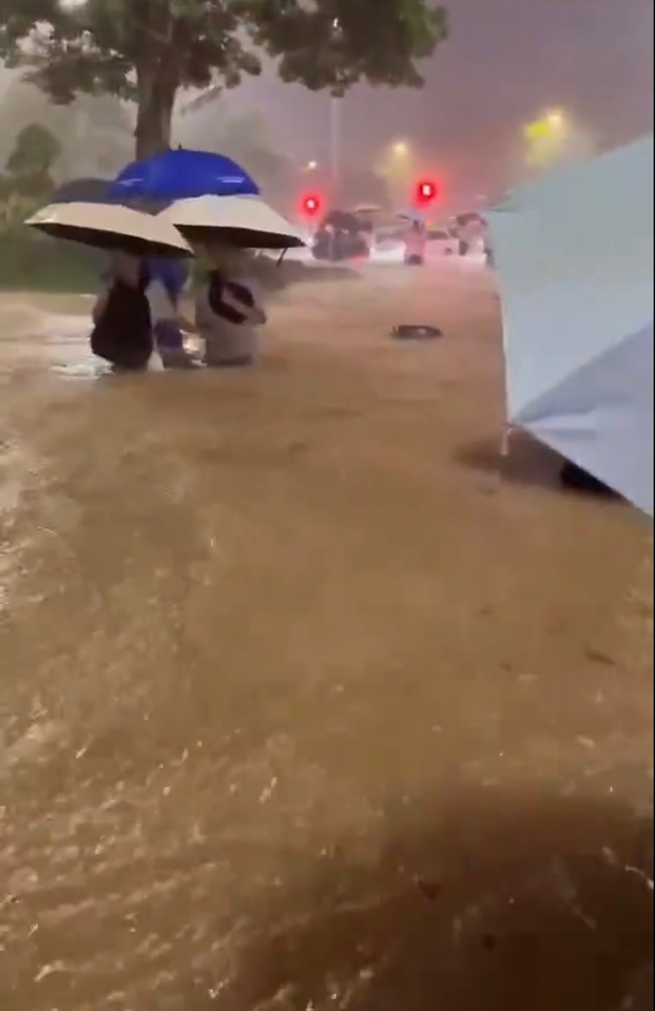 深圳出现暴雨，多区出现严重水浸。